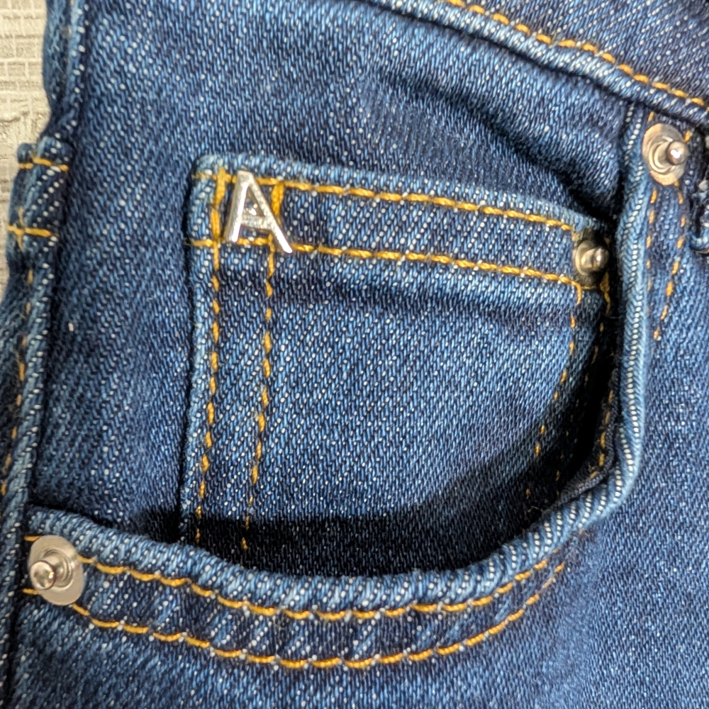 Aligne Denim Slim Flare Ocean Blue Jeans 26 NWT Dark Wash - Picture 6 of 12